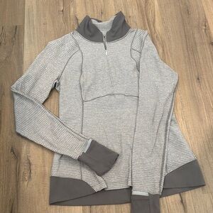 LULU LEMON Gray Quarter-Zip Pullover